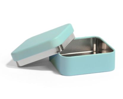 Luxe blik vierkant aqua