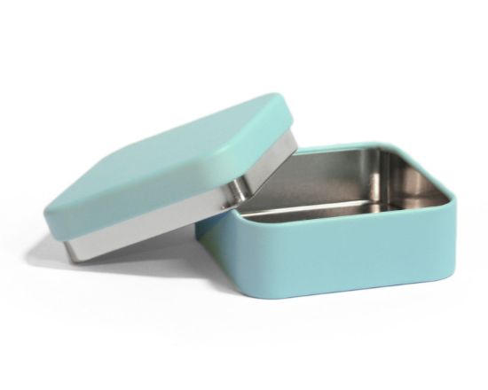 Luxe blik vierkant aqua