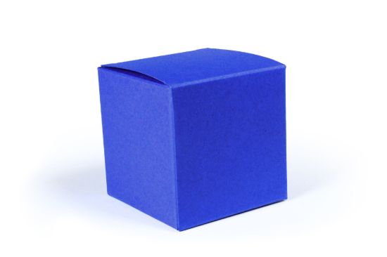 Kubus doosje karton blauw