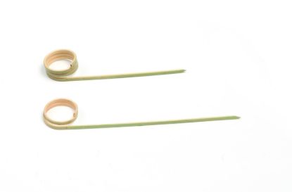 Prikker bamboe met krul 120 mm 100 stuks opdienen