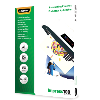 Lamineerhoezen Fellowes A3 100mic glanzend 100st