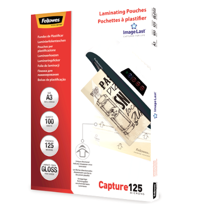 Lamineerhoezen Fellowes A3 125mic glanzend 100st