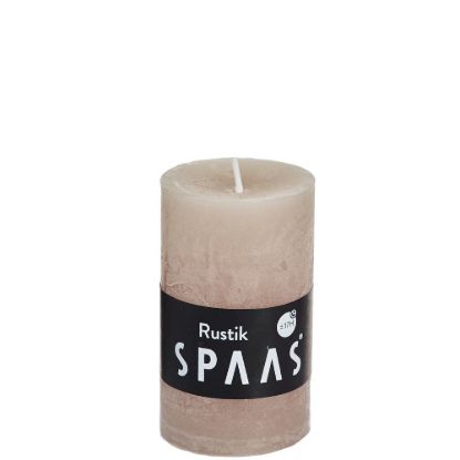 Rustieke cilinderkaars beige