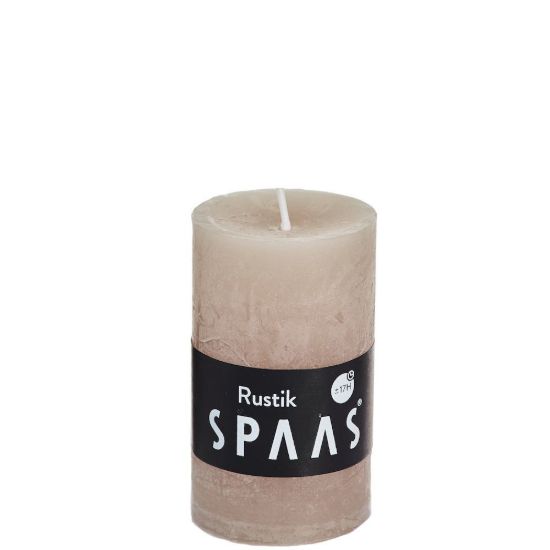 Rustieke cilinderkaars beige