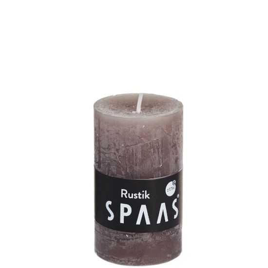 Rustieke cilinderkaars taupe