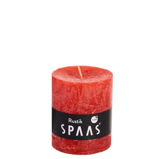 Rustieke cilinderkaars rood