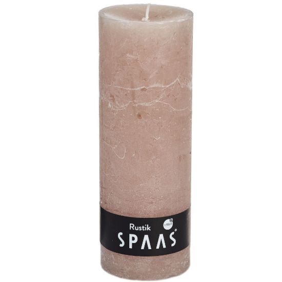 Rustieke cilinderkaars beige