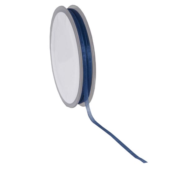 lint organza donkerblauw