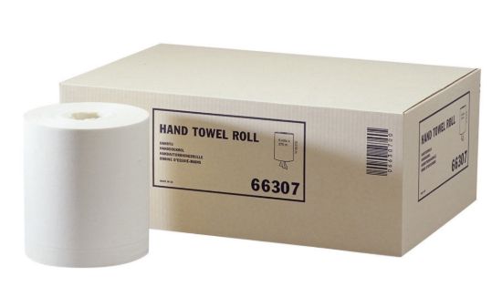 Poets/handdoek - rol wit 1 laags
