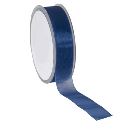 lint organza donkerblauw