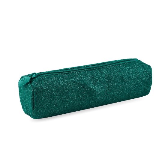 Pennenzak groen glitter