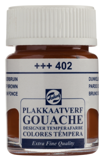 Plakkaatverf Talens donkerbruin