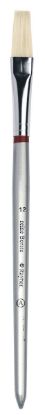 Rayher sleperpenseel, wit varkenshaar, maat 12, plat, korte steel, 3713600