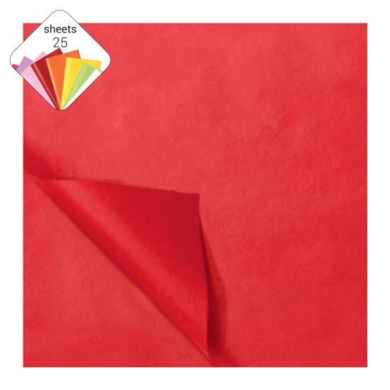 Zijdepapier 50 x 70 cm 25 vellen rood