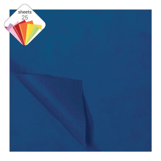 Zijdepapier 50 x 70 cm 25 vellen marineblauw