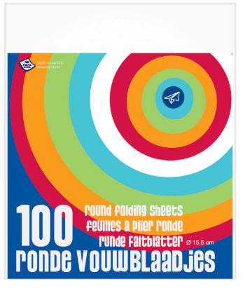 Ronde vouwblaadjes 15.5 cm - 100 stuks