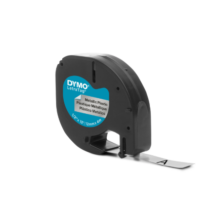 Dymo tape PVC zilver metallic