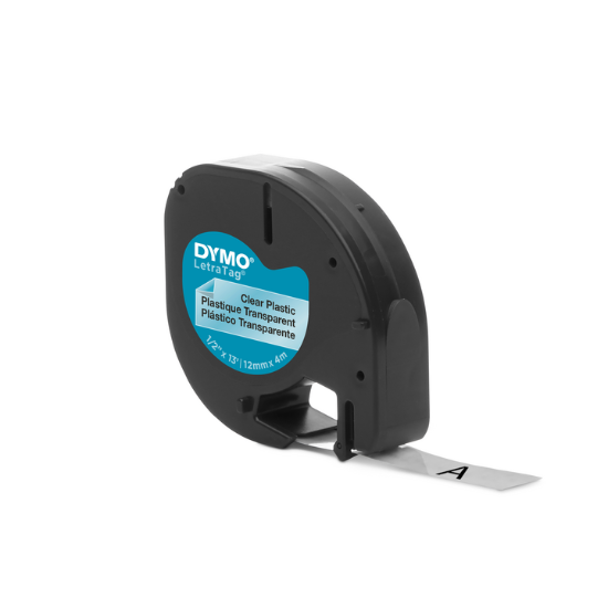 Dymo tape PVC transparant
