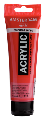 Acrylverf Talens transp. rood middel