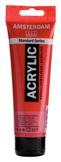 Acrylverf Talens transp. rood middel