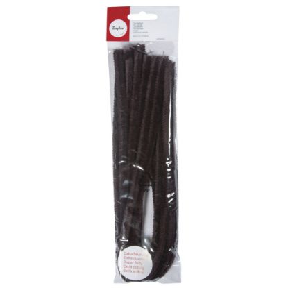 Chenilledraad donker bruin 50 cm, dikte 9 mm - 10 stuks
