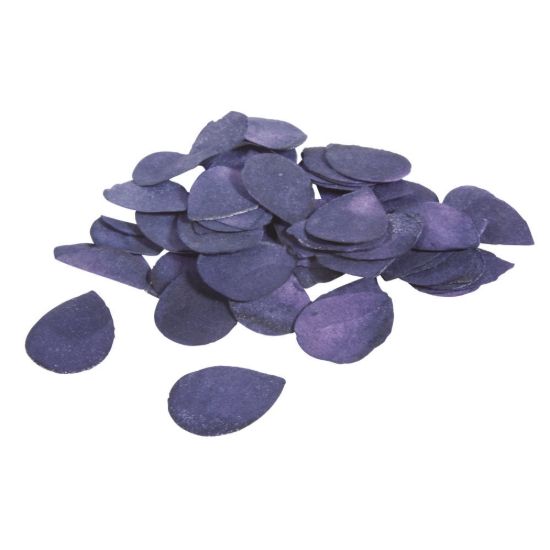 Papier-bloemblaadjes, 2,5 cm ø, medium blauw, zak 10g
