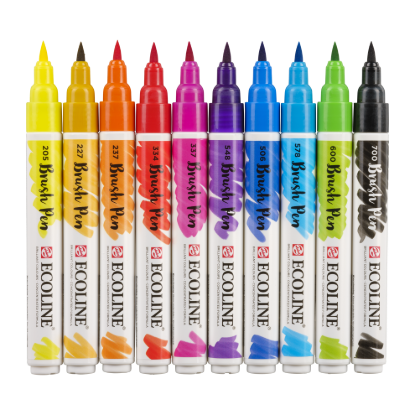 Ecoline brushpen set 10 stuks