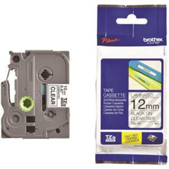 Brother P-TOUCH 12mm zwart/transparant