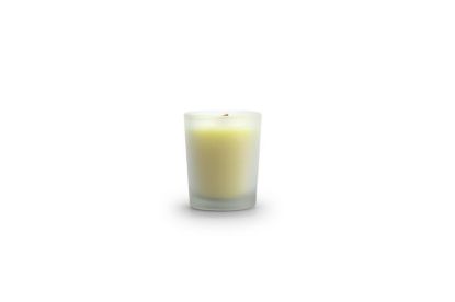 kaars mini zacht geel mat glas
