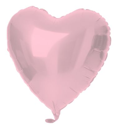 Folieballon hart pastel roze