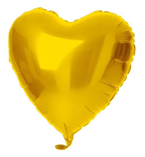 Folieballon hart goud