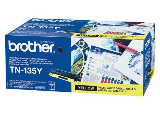 Brother inkt TN-135Y Compatibiliteit: HL-4040CN, 4050CDN, 4070CDW, MFC-9440CN, 9450CDN, 9840CDW, DCP-9040CN, 9042CDN, 9045CDN
