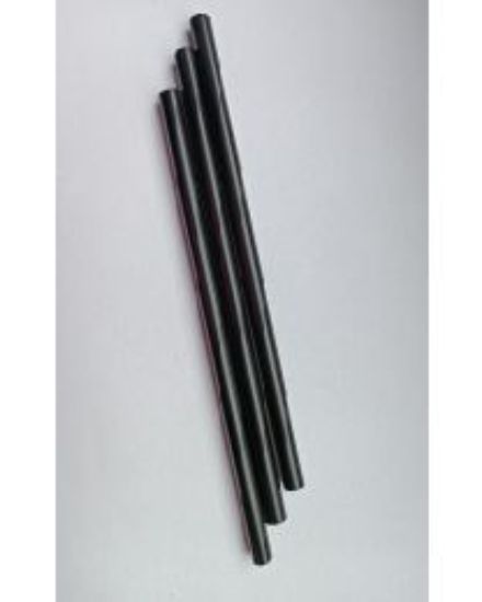 Afbeeldingen van Herbruikbare rietjes recht PP zwart 22cm/7mm