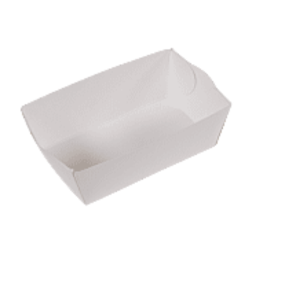 Frietbakjes 85 karton wit 122x70x45mm 50 stuks
