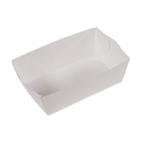 Frietbakjes 85 karton wit 122x70x45mm 50 stuks