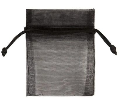 Organza zakje klein zwart