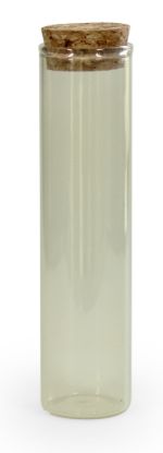 Glazen mini tube met deksel kurk cotton