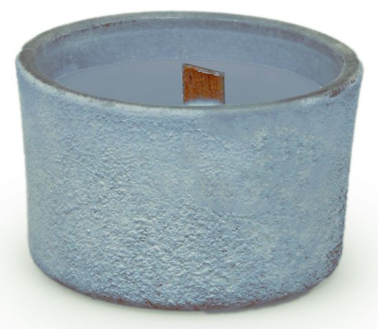 Kaars mini geparfumeerd steen silver blue