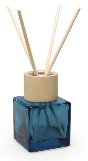 Glazen flesjes Silver Blue 6 stuks