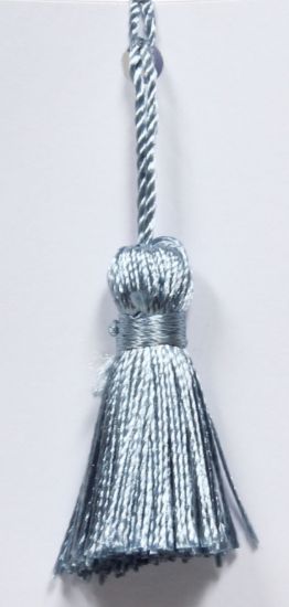 Kwastje silver blue 12 stuks