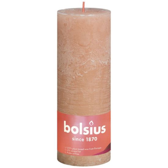 Rustiek stompkaars misty pink 190/68