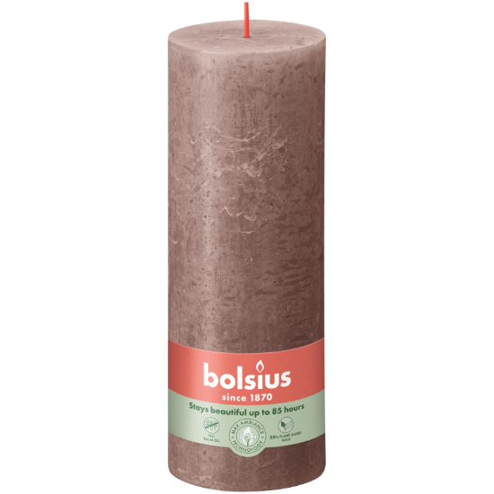 Rustiek stompkaars rustic taupe 190/68