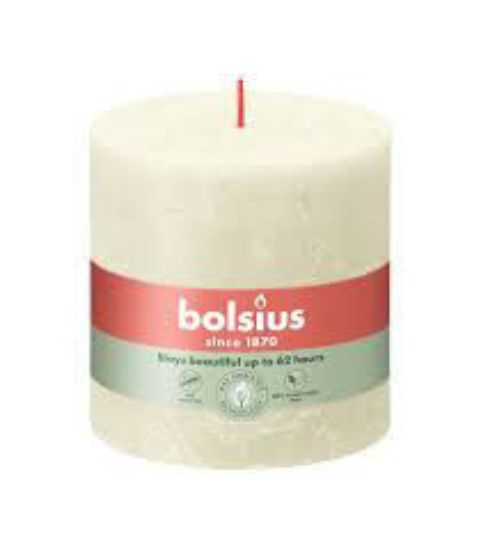 Rustiek stompkaars soft pearl 100/100