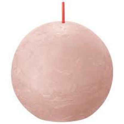Rustiek bolkaars misty pink Ø76