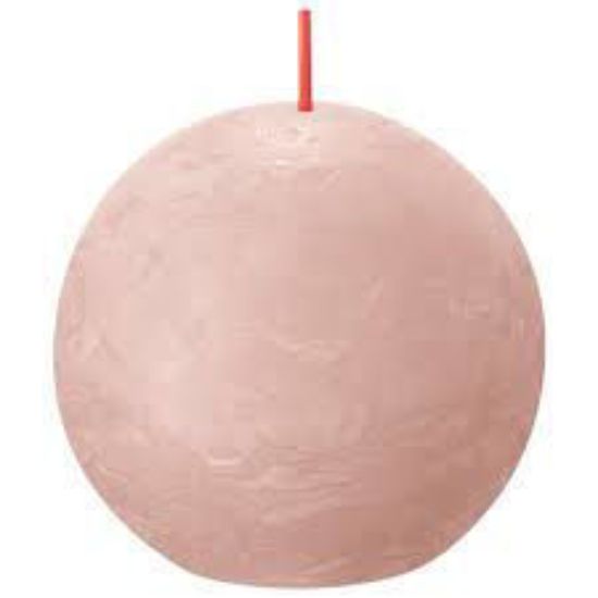 Rustiek bolkaars misty pink Ø76