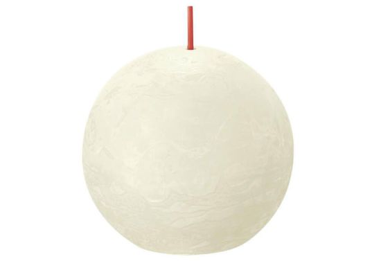 Rustiek bolkaars soft pearl Ø76