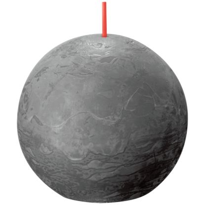Rustiek bolkaars stormy grey Ø76