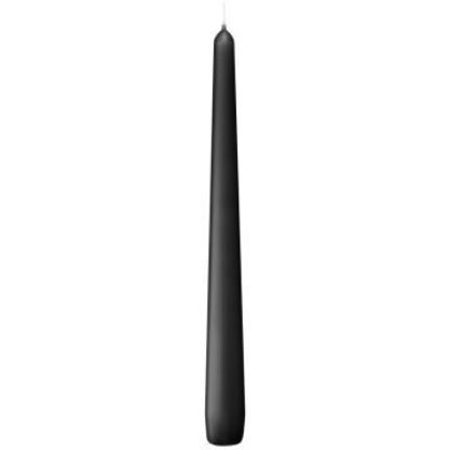 Gotische kaars Bolsius zwart, 240mm x Ø23mm, 7h