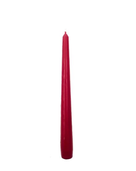Gotische kaars Bolsius rood, 240mm x Ø23mm, 7h