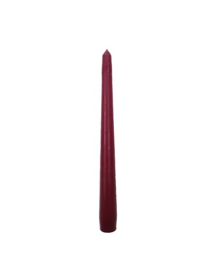 Gotische kaars Bolsius wijnrood, 240mm x Ø23mm, 7h